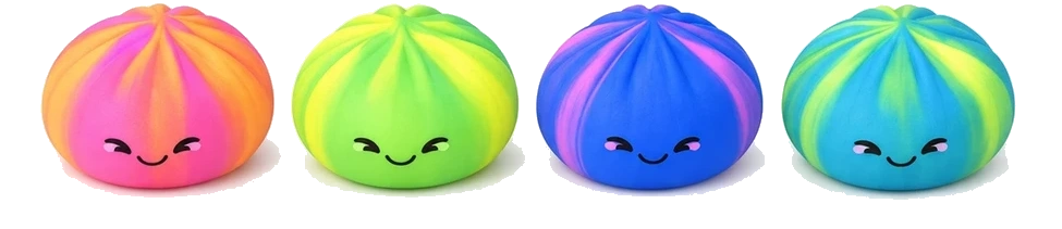 Assorted mini multicolor marbled dumpling squishies