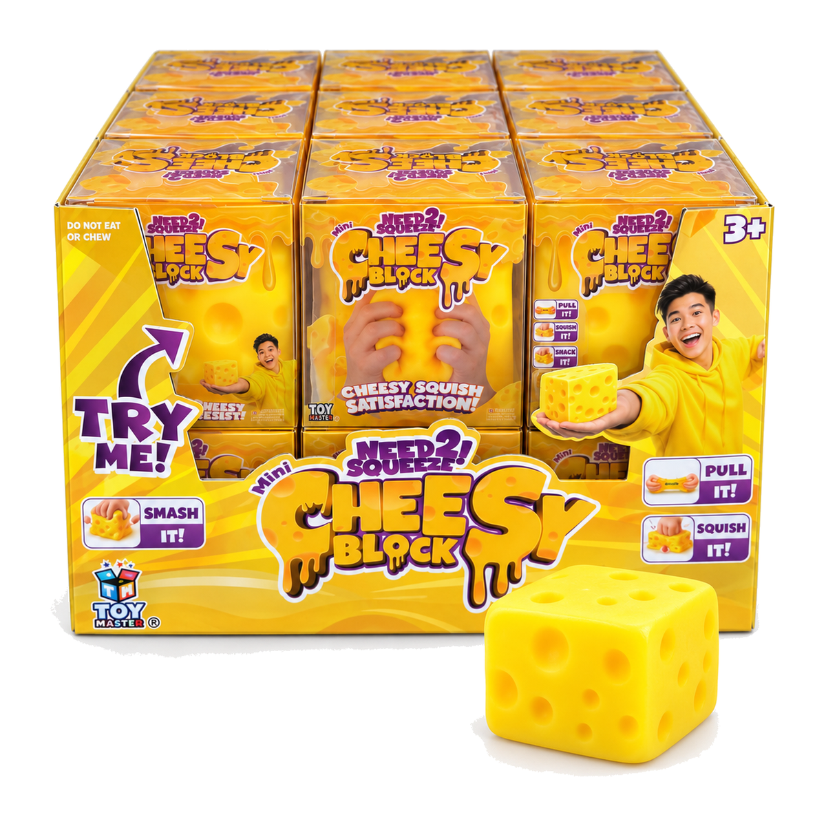 Small Cheese Squishy, 8.5 cm