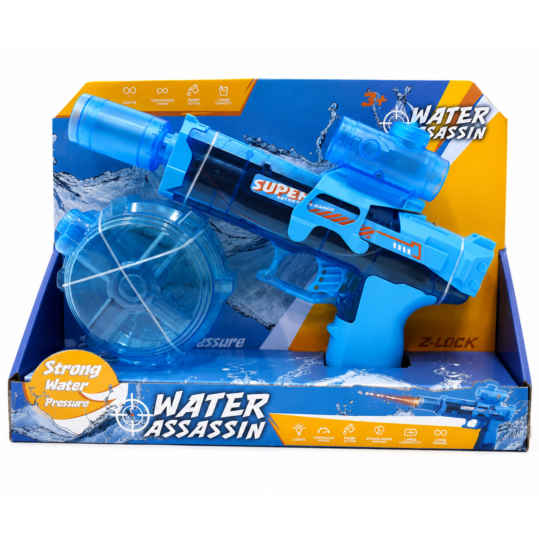 Water Assassin IRON XP water blaster package