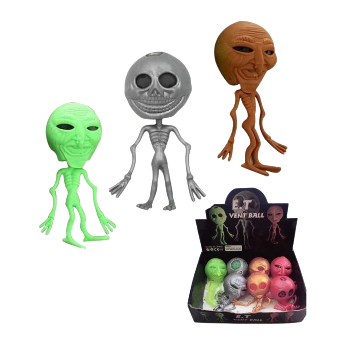 8" Squeeze Alien with Jelly Beads