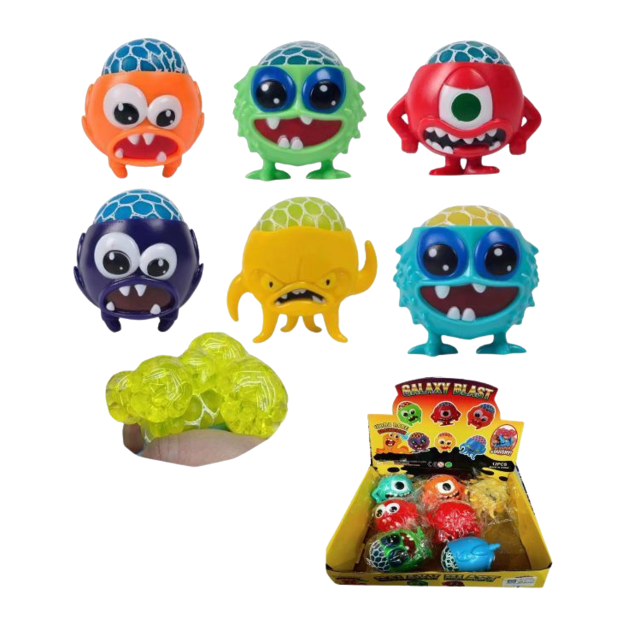 Monster Squeeze Mesh Ball with Beads Inside