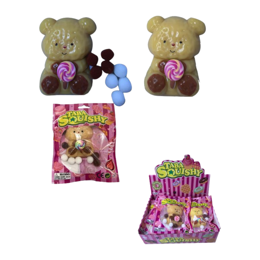 TABA Squishy Gummy Cute Bear with Lollipop