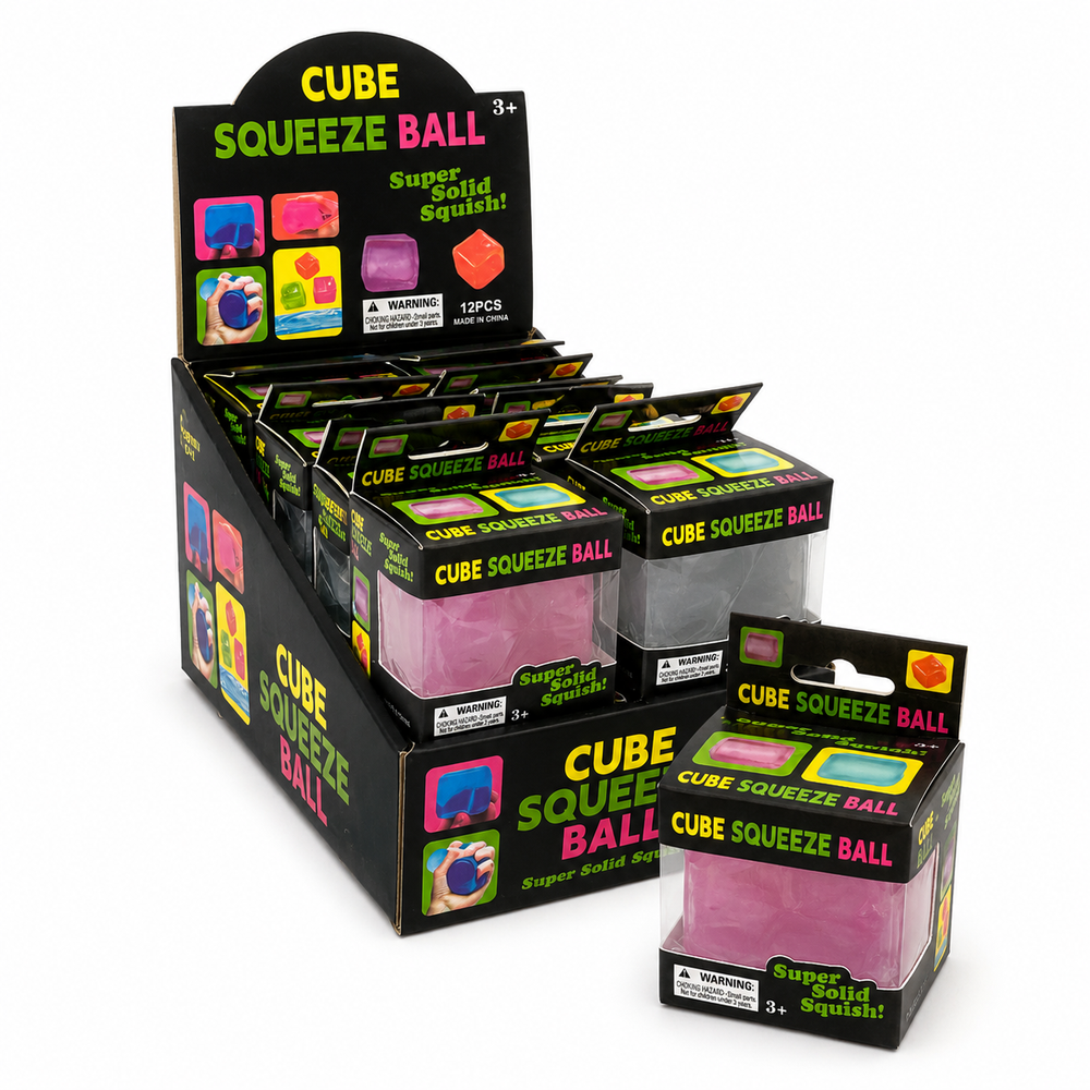 Transparent Sugar Cube Squeeze Ball
