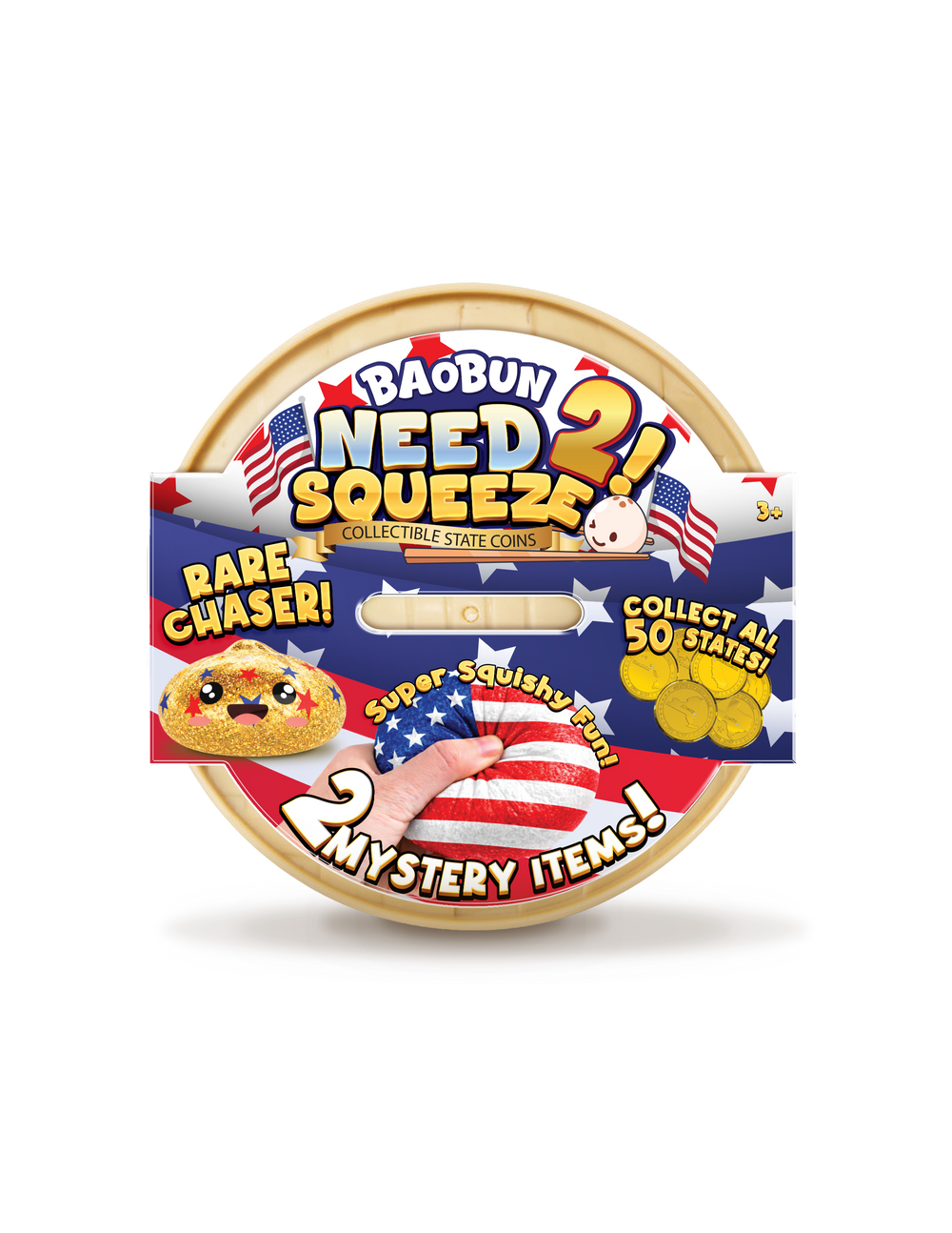 Toy Master Happy Birthday America PU Bao Bun w/ Token - Toy Master