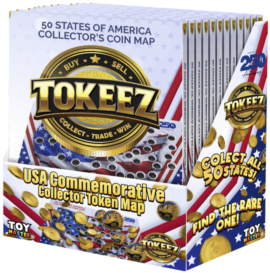 Toy Master Tokeez USA Collectible Coin Map - Toy Master