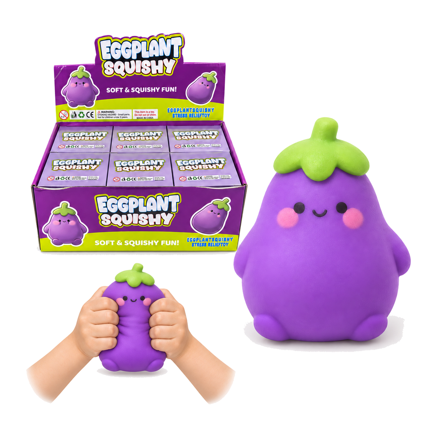 Jumbo Eggplant Squishy Character
