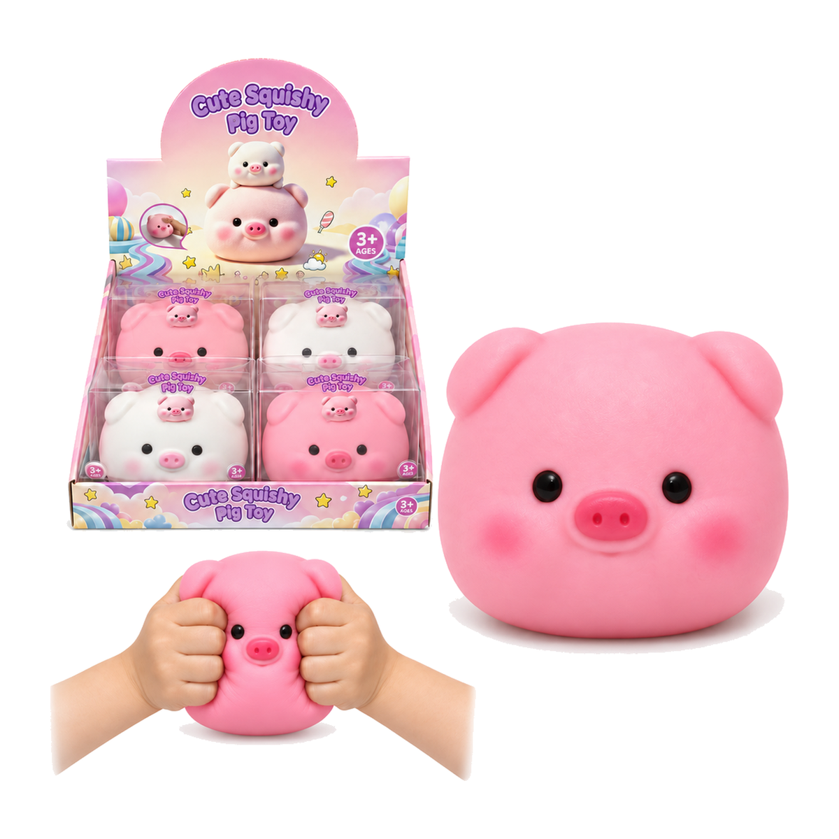 Jumbo Cute Squishy Pig Head 560g