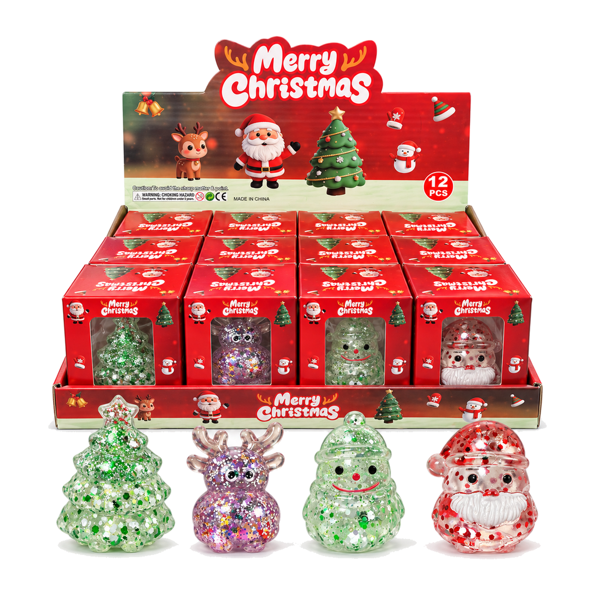 Merry Christmas Transparent Sugar Squishies