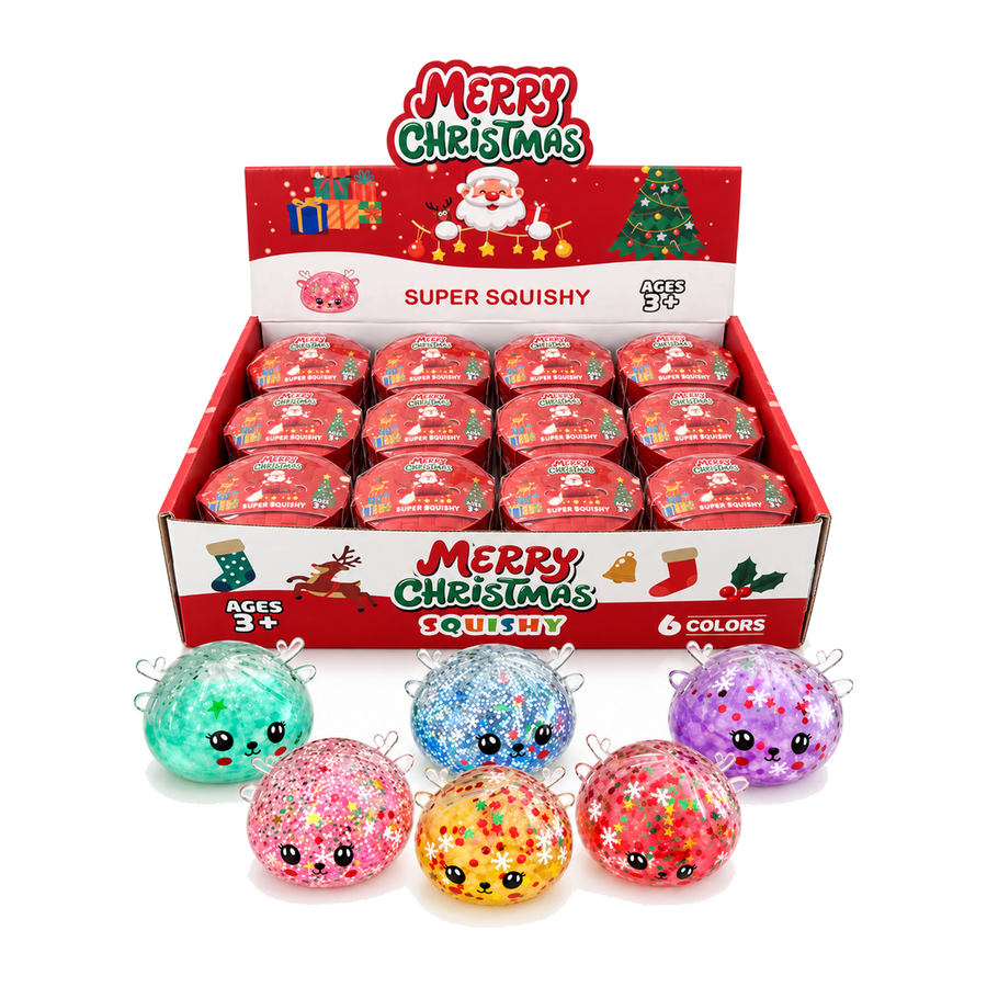 Mini Christmas Transparent Gel Reindeer Dumpling Squishy