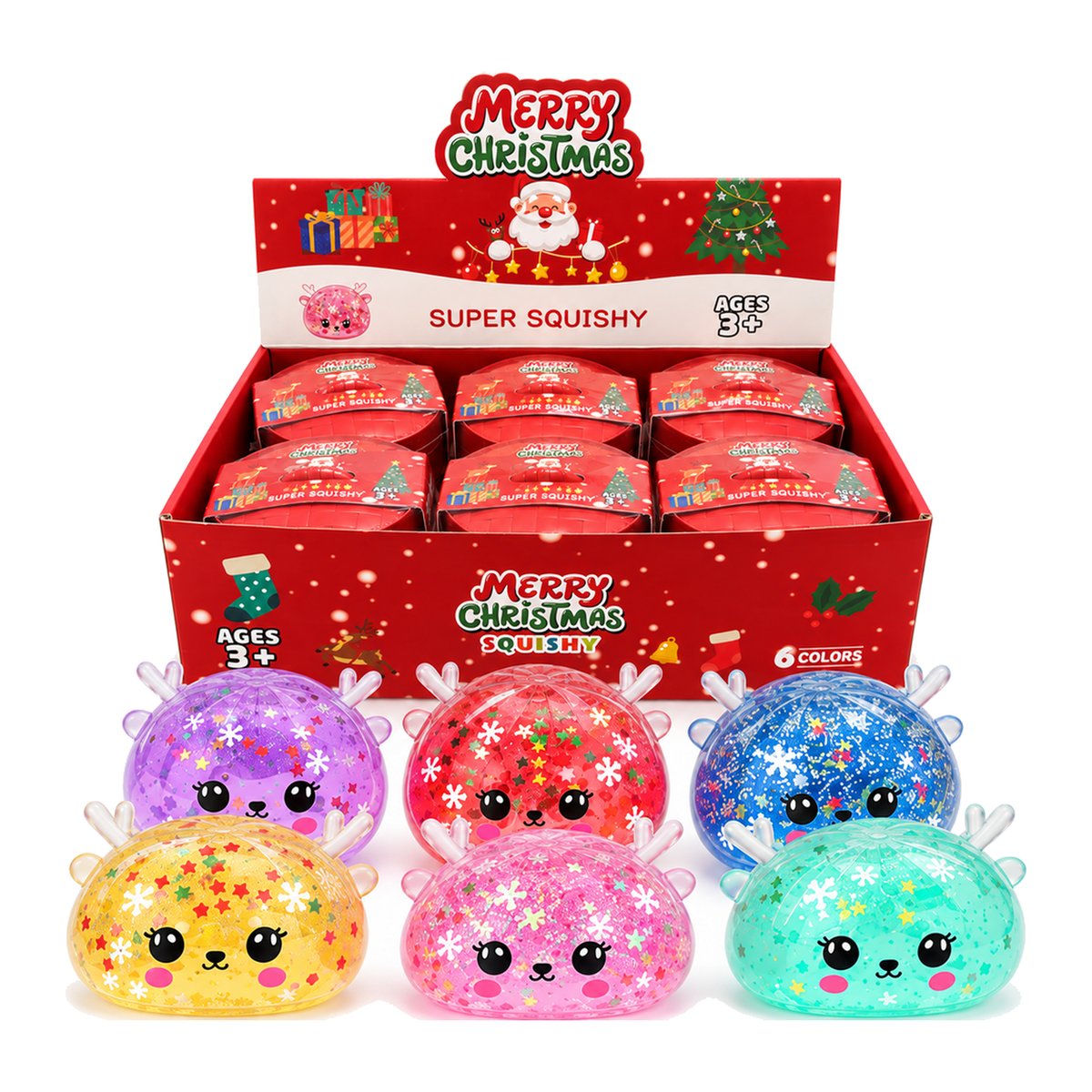 8.5 cm Translucent Reindeer Sugar Dumpling Squishy
