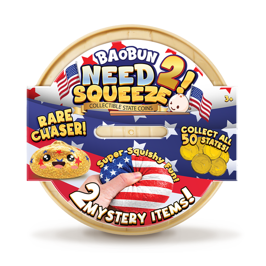 Happy Birthday America Bao Bun with mystery token patriotic squishy collectible