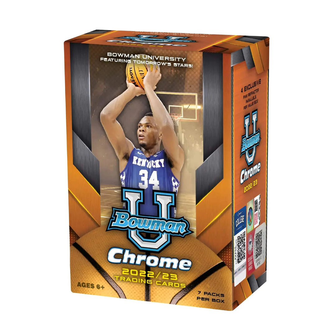 2022-23 TOPPS Bowman University Chrome Basketball Value Box XPRS