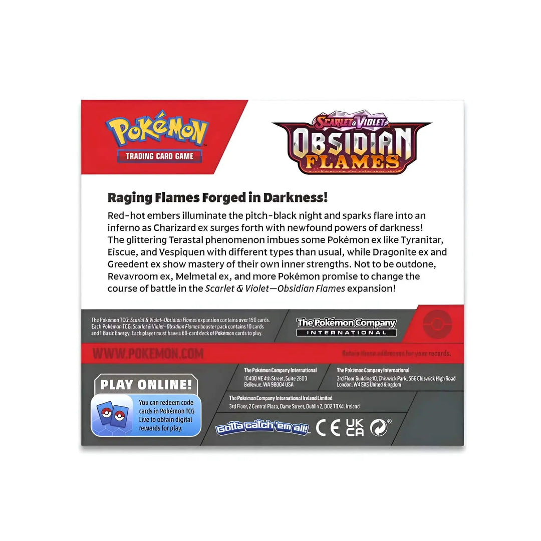 Pokemon Obsidian Flames Scarlet and Violet Booster Pack - Pack of 1 XPRS