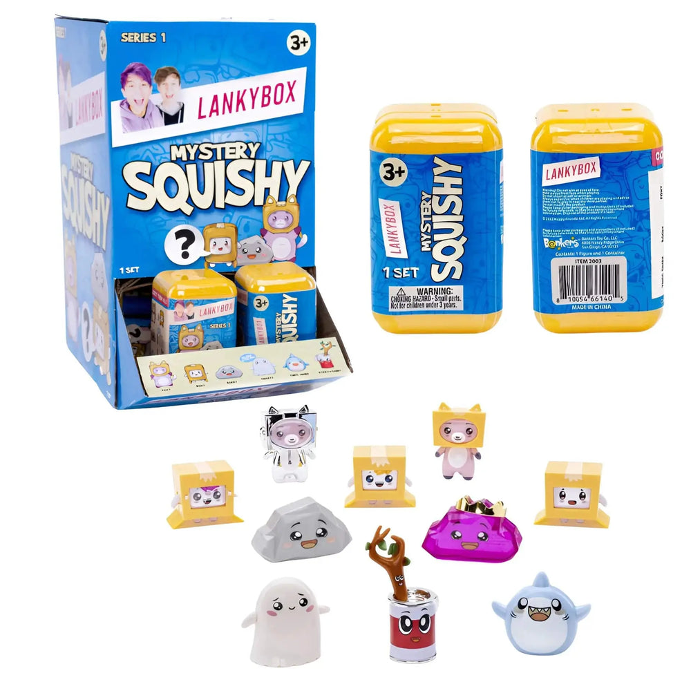 LankyBox Mystery Squishies Assorted Color and Size Variety, Soft Squishy Fun - Pack of 1 XPRS