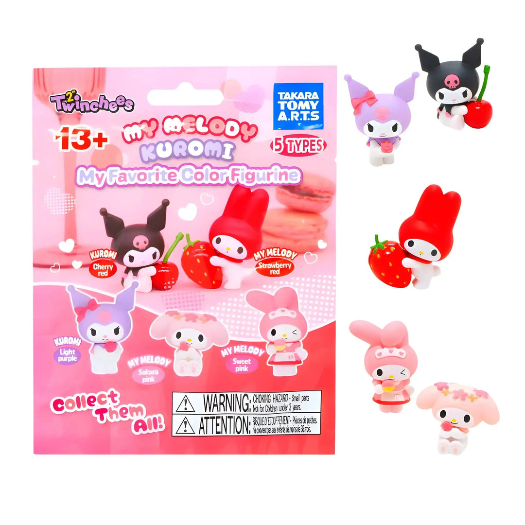 SANRIO My Melody and Kuromi My Favorite Color Mini Figurine Mystery Bag - Pack of 1 XPRS